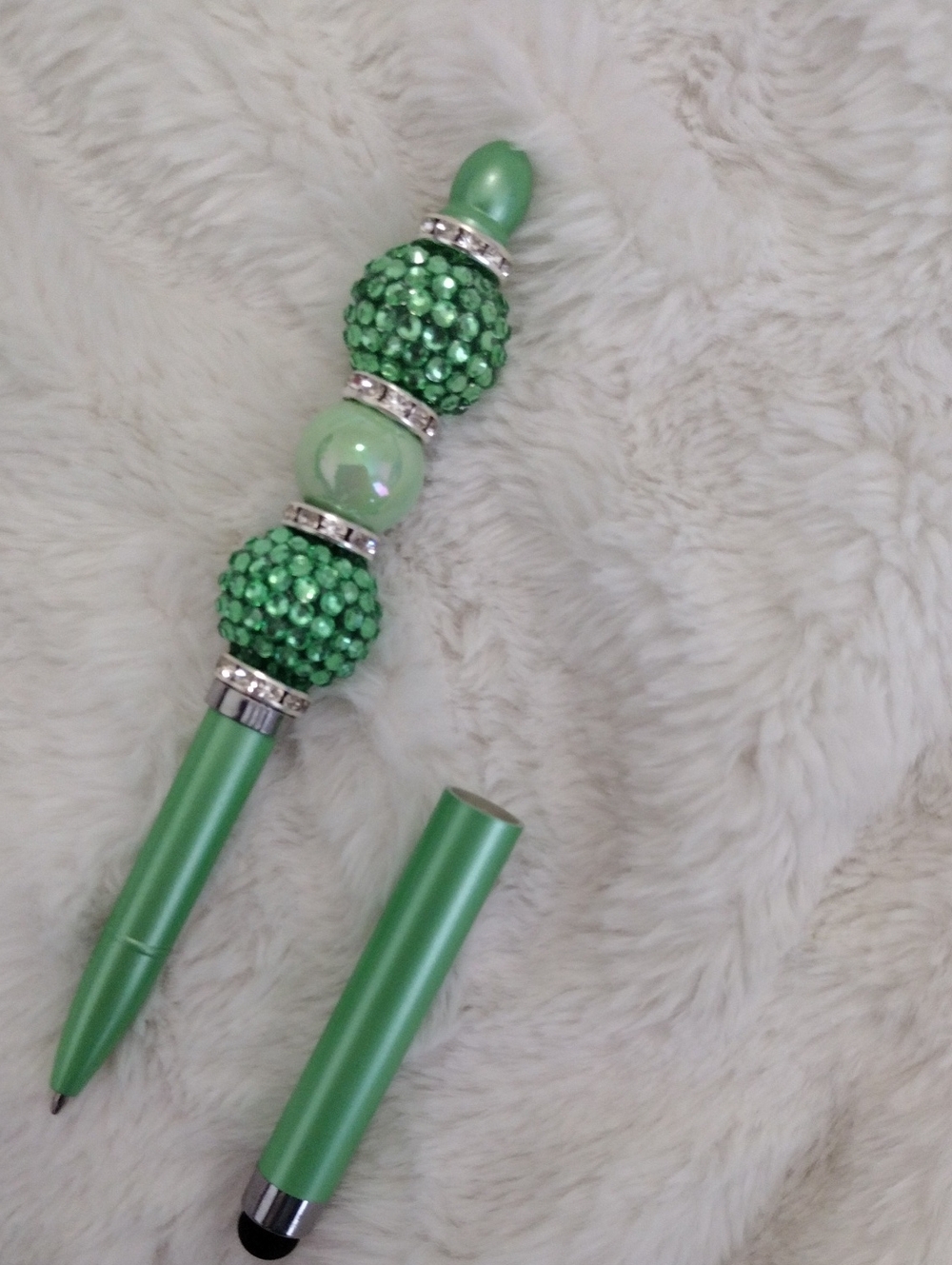 Green Crystal Bubble Stylus & Pen - Picture 2 of 2